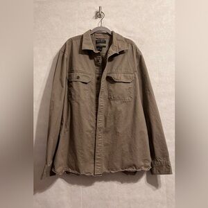 Banana Republic button down utility shirt jacket casual Overshirt Brown XL